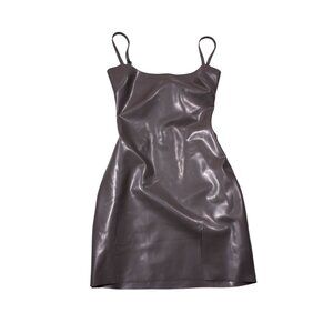 Khy x Poster Girl Latex Mini Dress in Silver